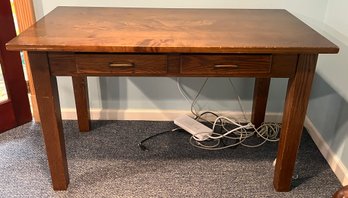 Solid Wood Desk With Two Drawers