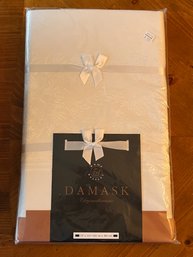 Damask Chrysanthemum Pattern Table Linen - 63 INCH X 144 INCH - NEW