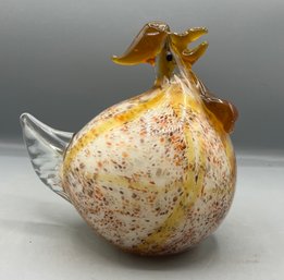 Blown Art Glass Hen Figurine