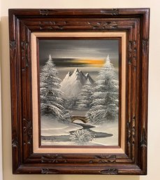 Barrister Signed Oil On Canvas Framed - Winter Landscape