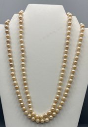 Faux Pearl Double-strand Style Costume Jewelry Necklace