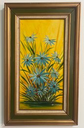 Alan Forsyth Signed MCM Floral Oil On Canvas Framed