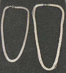 925 International Bullion Brokers Silver Chains Made In Italy - 2 Total - .78 OZT Total
