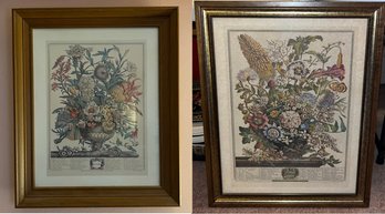 September & August Floral Framed Prints - 2 Total