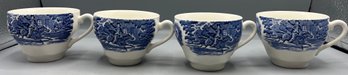 Vintage Ceramic Transfer-ware Mugs - 5 Total - Made In England
