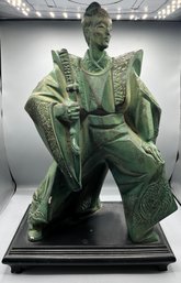 Austin Sculpture Japanese Samurai By Lee Garza Signed In Cast 1989