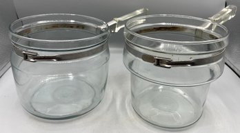 Pyrex Glass Pots - 2 Total