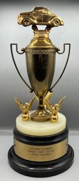 1957 Brass & Onyx Trophy - Freeport Stadium 50 Lap Novice Car Race Winner