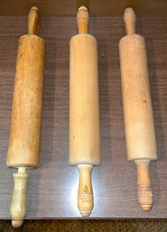 Wooden Rolling Pins - 3 Total