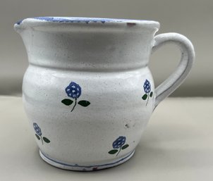 Hand Painted Pottery Pitcher - Made In Portugal