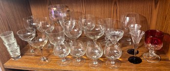 Assorted Crystal And Glassware Lot- 23 Pieces