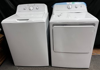 GE Hotpoint 3.8 Cu. Ft. White Top Load Washer & Hotpoint 6.2 Cu. Ft. Capacity Electric Dryer