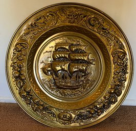 Brass Embossed Wall Plate - Made In England