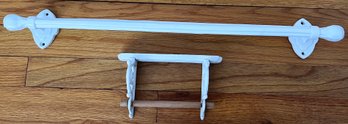 Iron Towel Bar & Toilet Paper Holder- Made In France