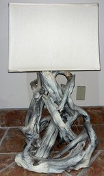 Faux Driftwood Style Table Lamp