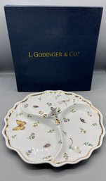 I. Godinger Porcelain Sectional Serving Platter - Box Included