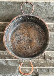 Antique Copper Pot With Handles