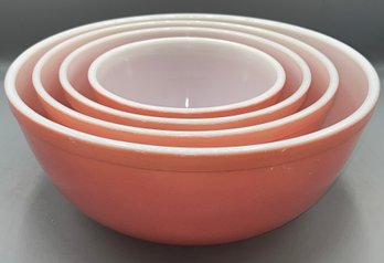 Pyrex Pink Mixing Bowl Set - 4 Total