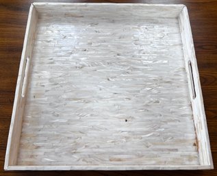 Lacquered Mother Of Pearl Tone Mosaic Tray