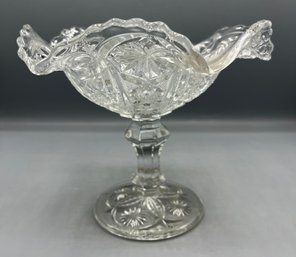 Cut Glass Pedestal Bowl