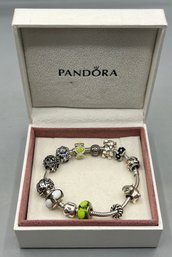 Pandora Bracelet With 13 Pandora Charms - Box Included - 1.59 OZT Total