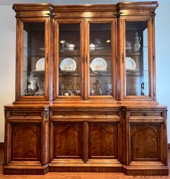 J. L. Metz Furniture Co. Fruitwood Two Piece China Cabinet