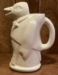 Colonial Loza Glazed Pottery Penguin Pitcher - Made In Argentina