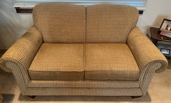 La-z-boy Two Seater Beige Gridded Love Seat