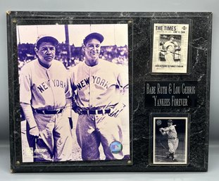 Babe Ruth & Lou Gehrig Yankees Forever Wall Plaque