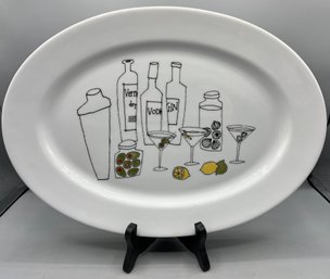 Signature Porcelain Martini Pattern Serving Platter