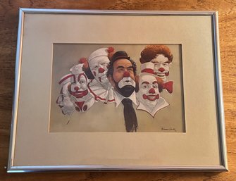 Robert Owen Framed Print - Clowns