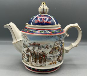 Sadler Porcelain Teapot - 12 Days Of Christmas - Made In England