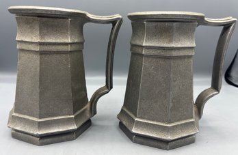 R.T Pewter Mugs - 2 Total