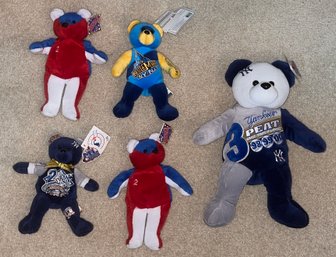 Assorted NY Yankees & Wrestlemania Beanie Babies - 5 Total