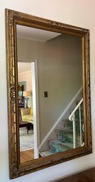 Gold-tone Wood Framed Wall Mirror