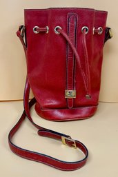 Courrages Red Drawstring Bucket Shoulder/crossbody Bag