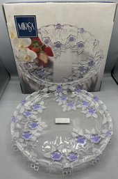 Mikasa Lavender Fields 13 INCH Crystal Serving Platter - Box Included