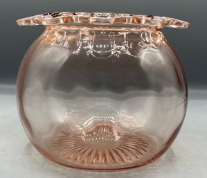 Pink Laced Glass Bowl