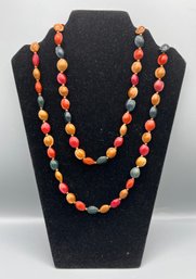 Decorative Double-strand Seed Necklace