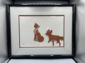 Original Disney The Fox & The Hound Animation Production Cel Framed