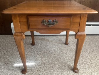 Ethan Allen Heirloom Nutmeg Maple Square End Table