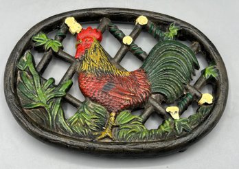 Wrought Iron Rooster Pattern Trivet