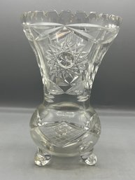 Cut Crystal Footed Vase