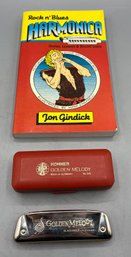 M. Hohner Golden Melody #542 Harmonica With Book Included - Made In Germany