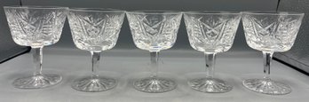 Waterford Clare Crystal Goblet Set - 5 Total