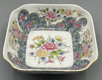 Macys Laudel Porcelain Floral Pattern Trinket Dish - Made In Japan