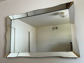 Large Beveled Glass Wall Mirror