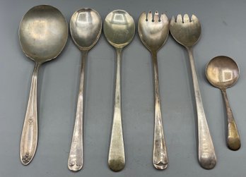 Vintage Silver Plated Assorted Utensils - 6 Total