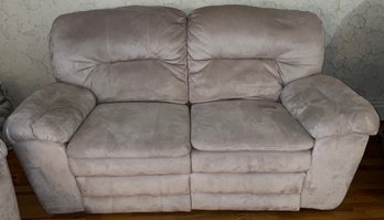 Berkline Micro-Suede Manual Love Seat Recliner