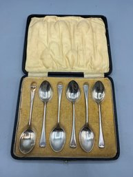 Vintage Silver Plated Spoon Set - 6 Total